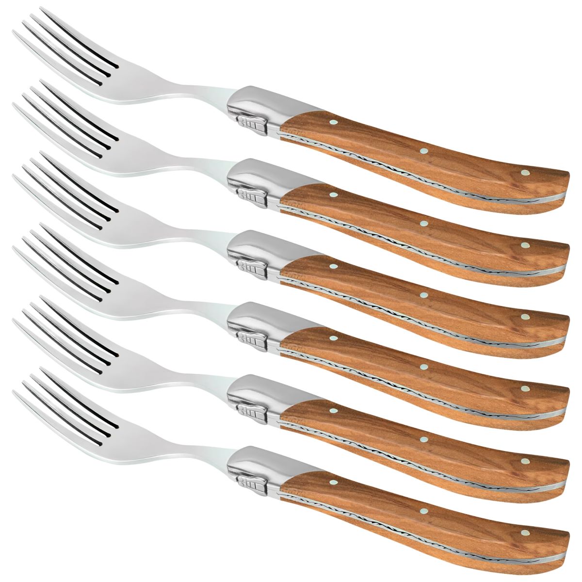 Laguiole by Haws steakgafler 6 stk. oliventræ