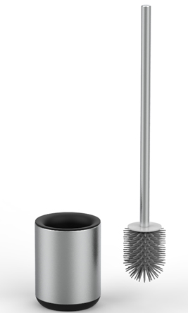 Conzept toiletbørste rustfrit stål med silikonehoved Ø10,5x49 cm