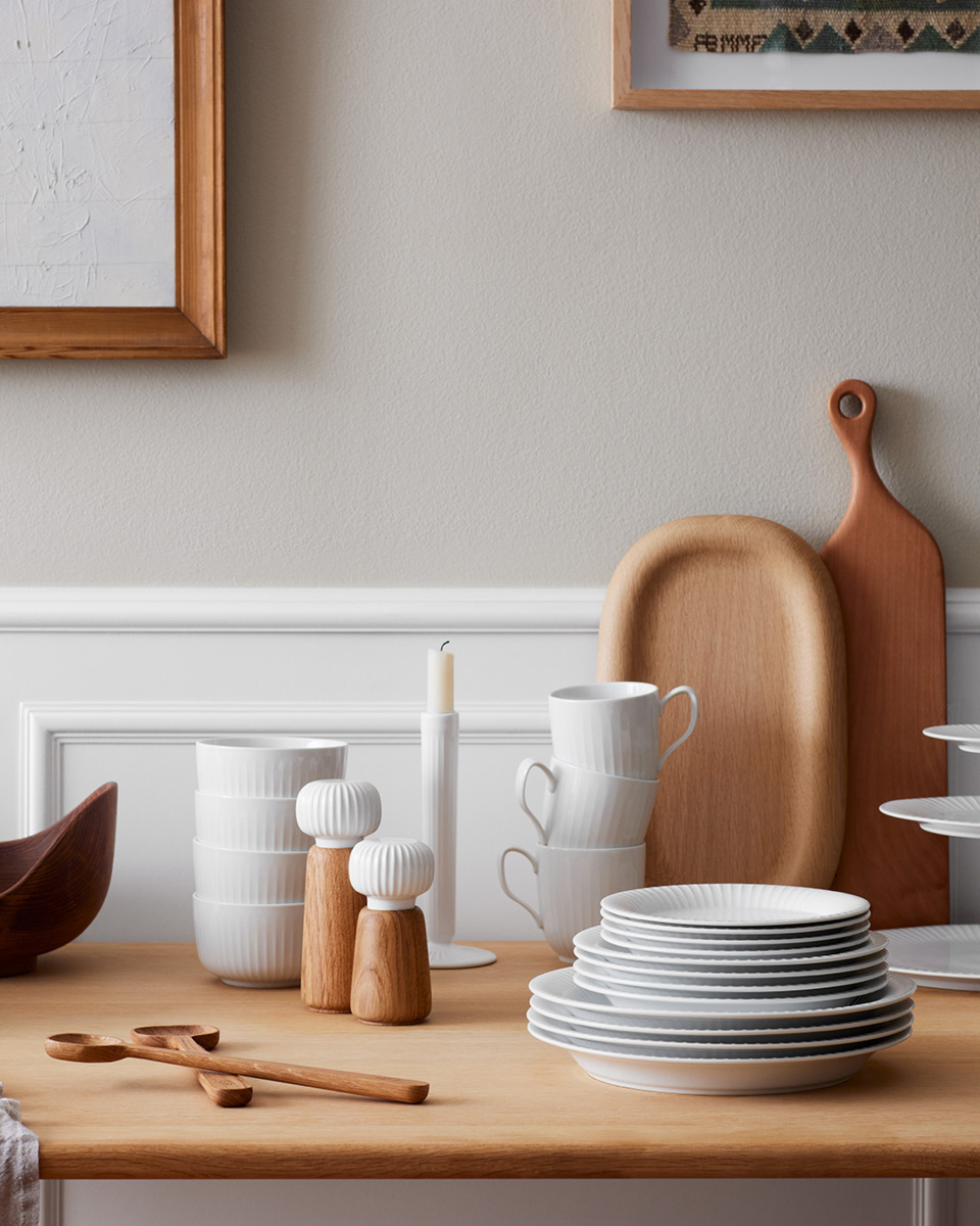 Hammershøi Tallerken Ø22 cm. 4 pak. Hvid