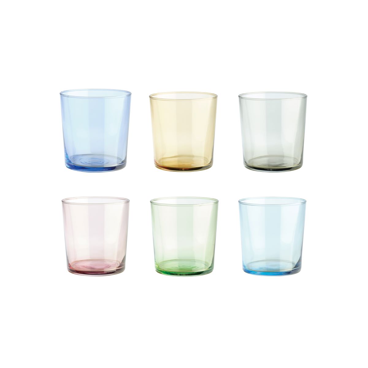 Aida Café vandglas 6 stk. - farvet mix