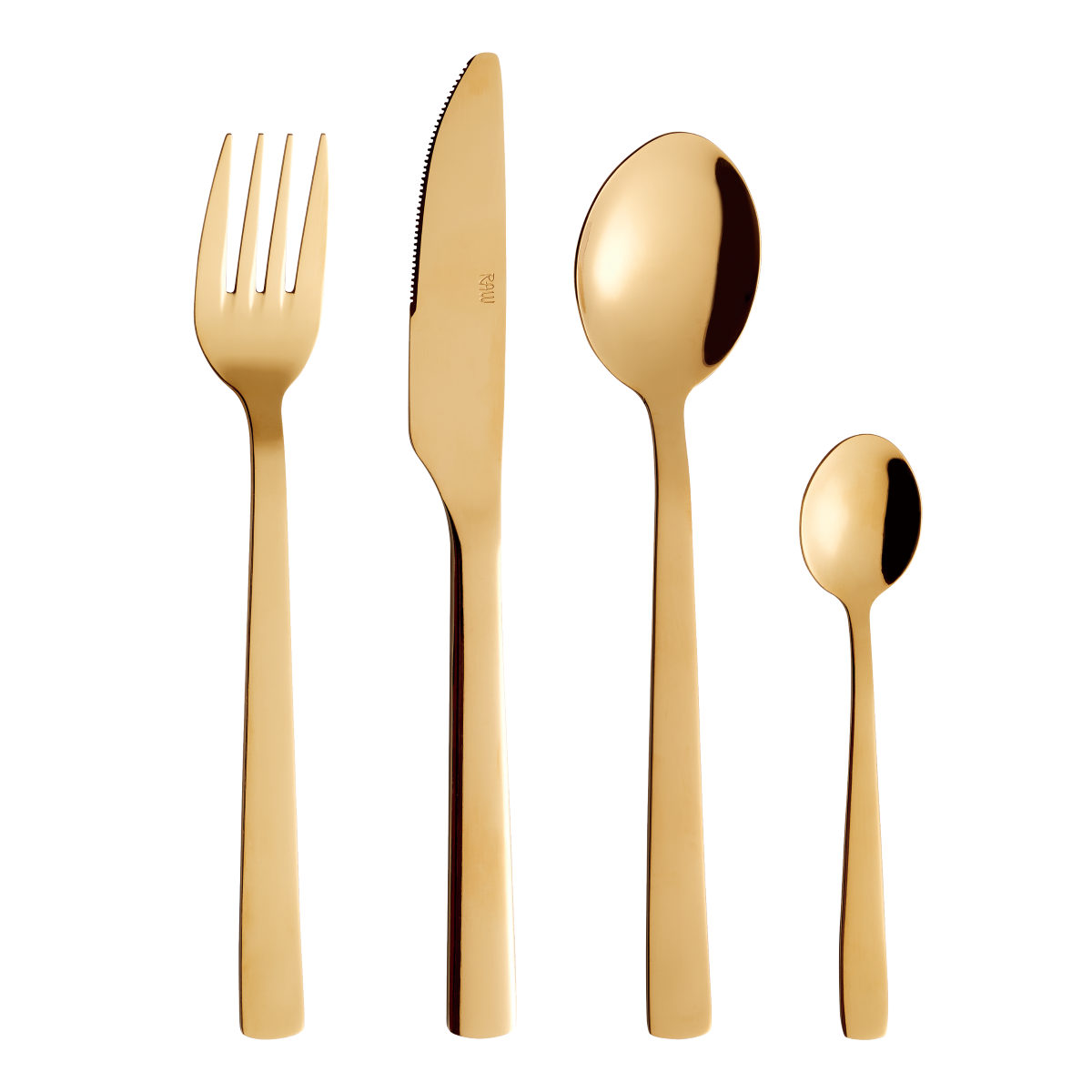 Raw bestiksæt 24 dele - guld