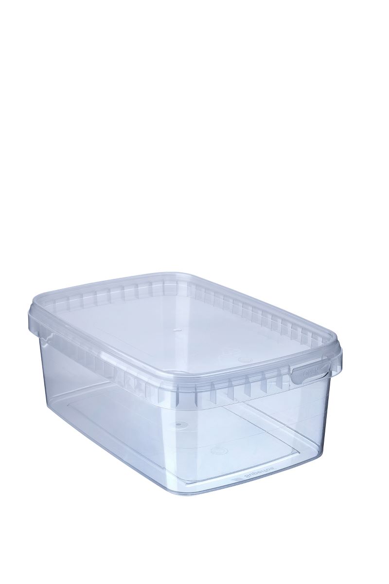 Condibøtter 3 stk. 1,2 L inkl låg - 19,2x12,9 cm.