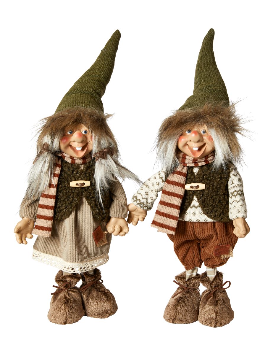 Troldeunge 35 cm. assorteret i sand/brun