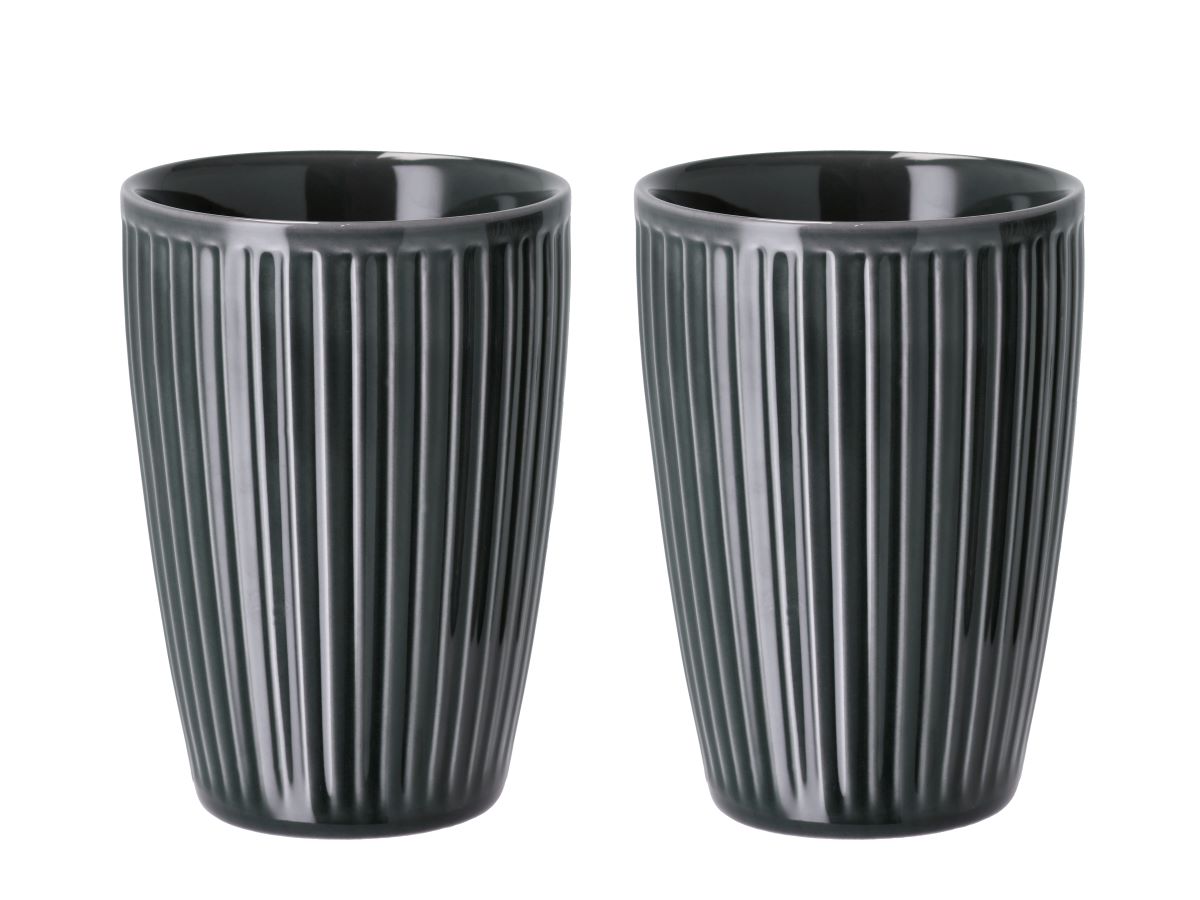 Termokrus Plissé 25 cl 8 x 12 cm 2 stk. Midnight Blue