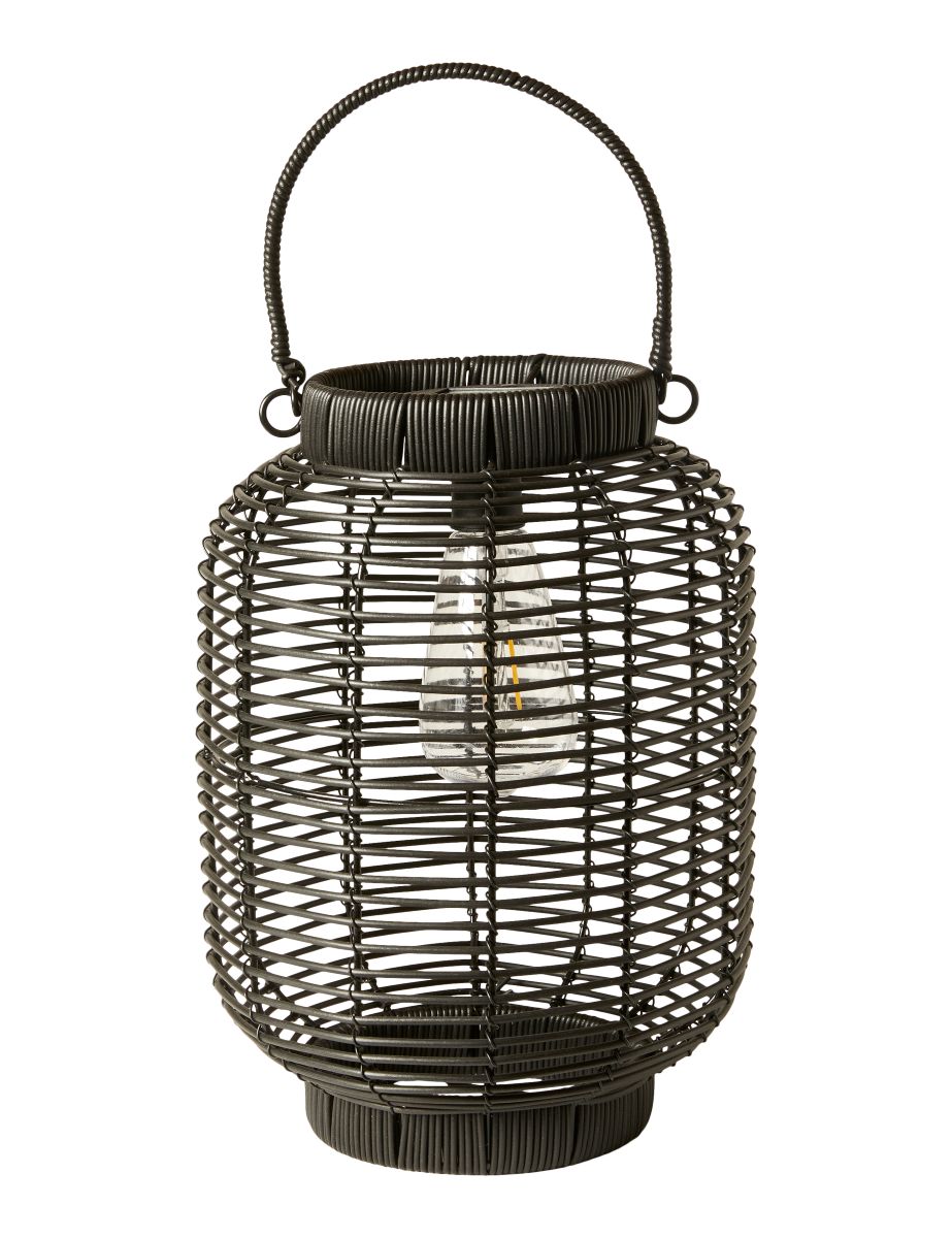 Da'core Solar lanterne pære D22x30 cm PVC/metal sort