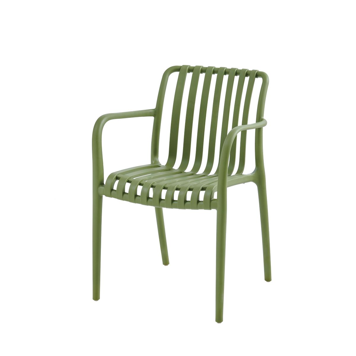 Joe Havestol stabelbar med armlæn plast grøn