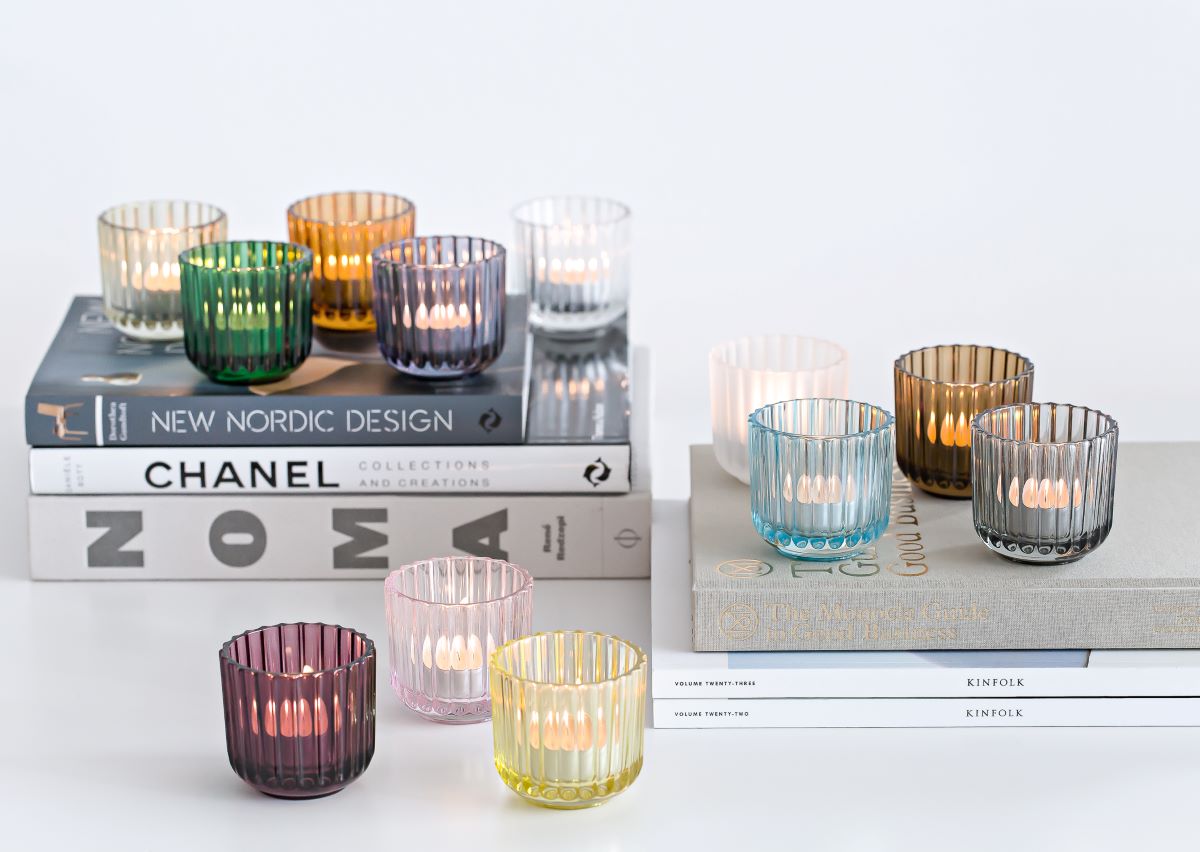 Lyngby Stagen 6,5 cm Blå Glas