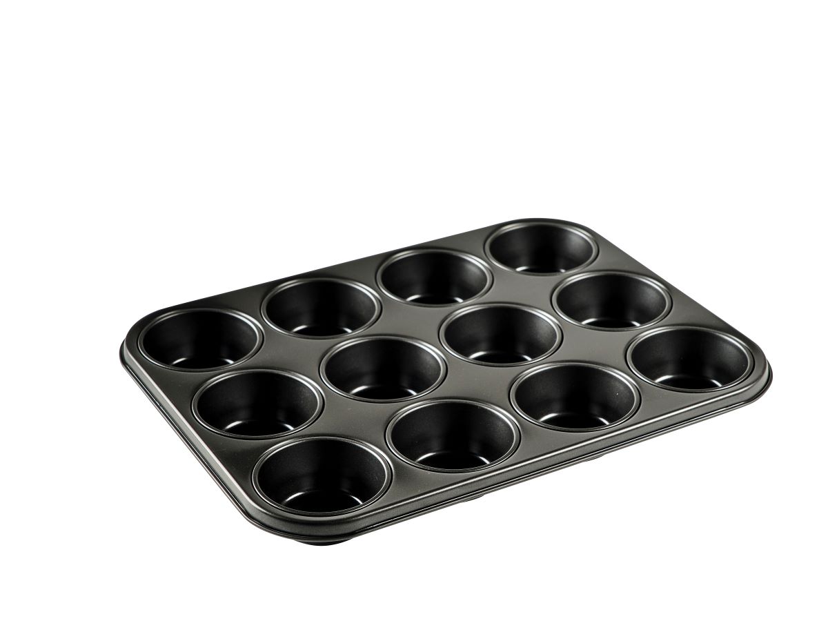 Blomsterbergs muffinform til 12 stk. Stål