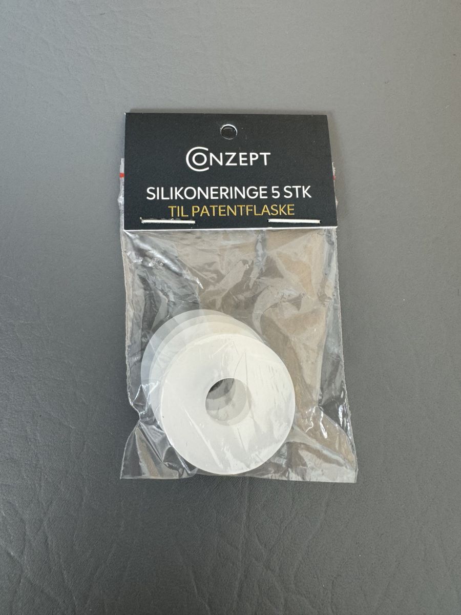 Kitchen gummiringe hvide 5 stk. til patentflaske