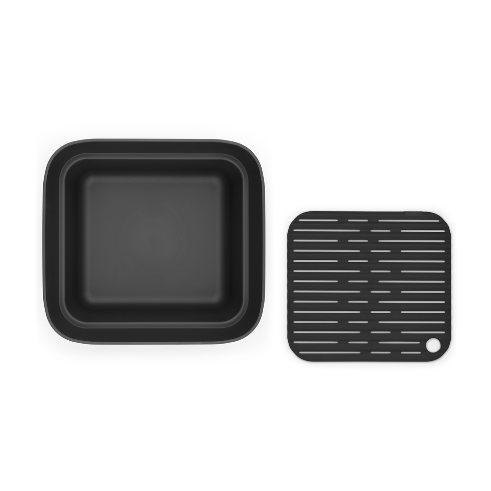 Opvaskebalje med dræn rist Dark Grey