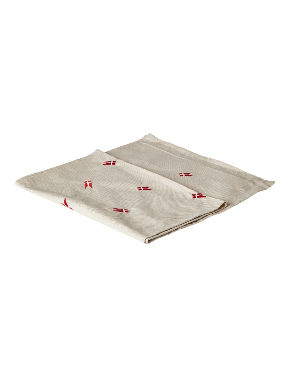 Løber med dannebrog broderet 40x140 cm. 
