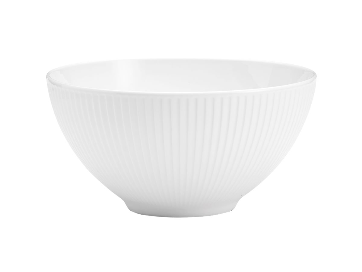 Skål Plissé 3,3 Liter 25 cm Hvid