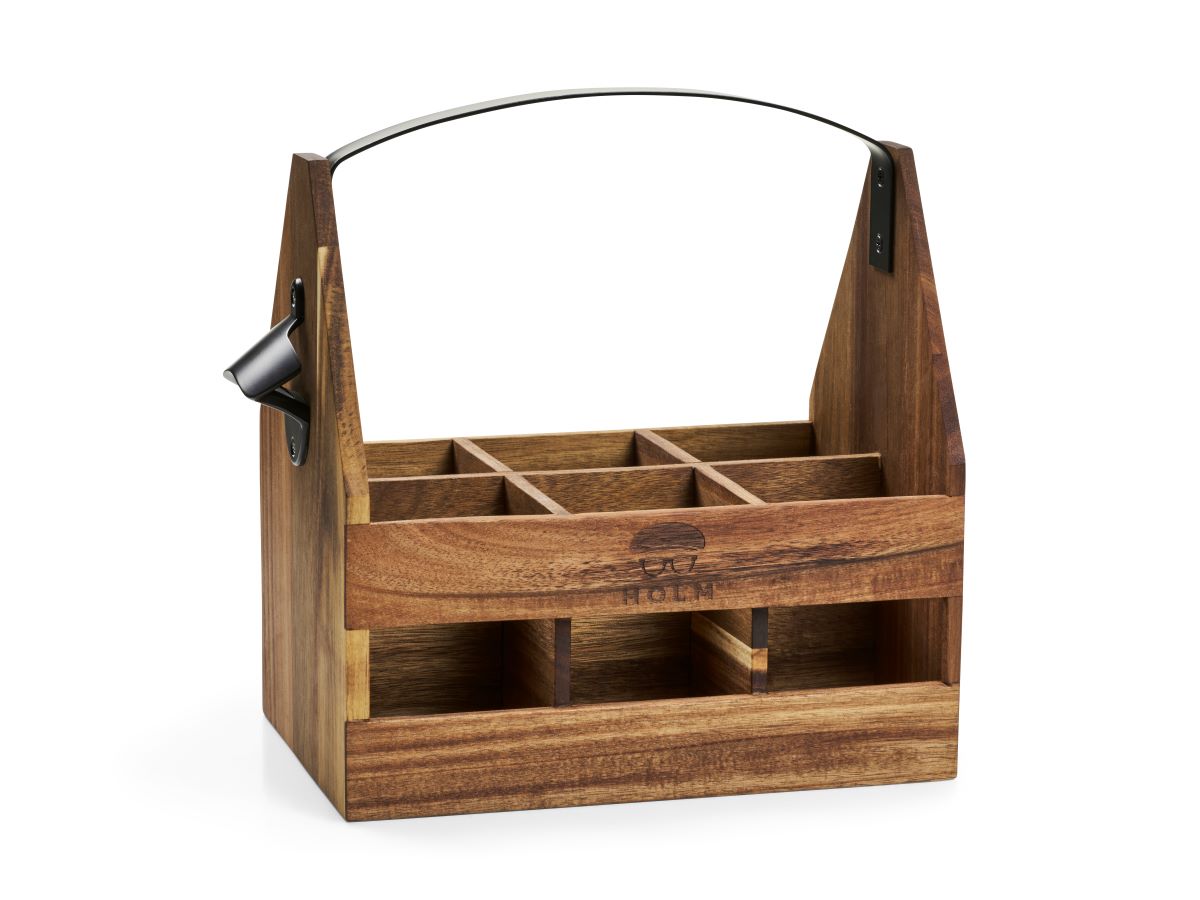 Holm XL ølkasse i akacietræ