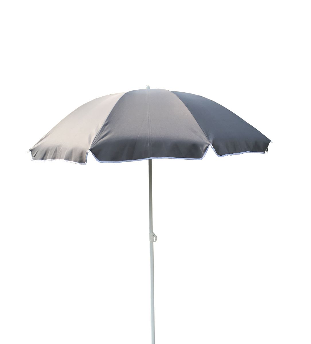 Strandparasol Ø 180 cm. H 190 cm. - grå NR. 68