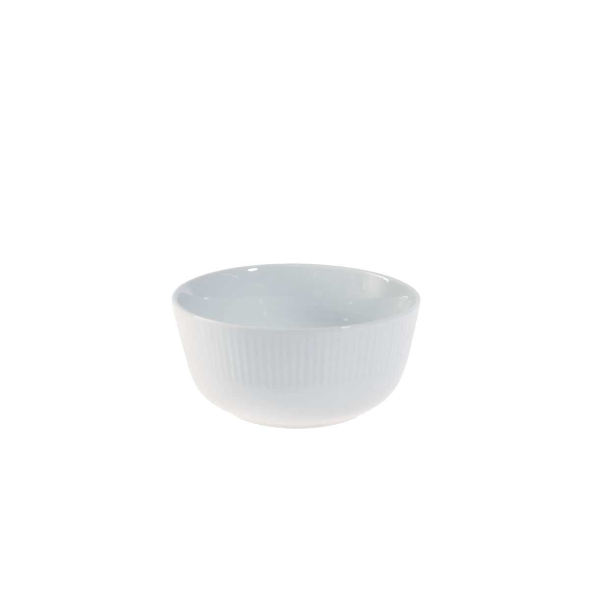 Groovy skål 14 cm. - hvid porcelæn