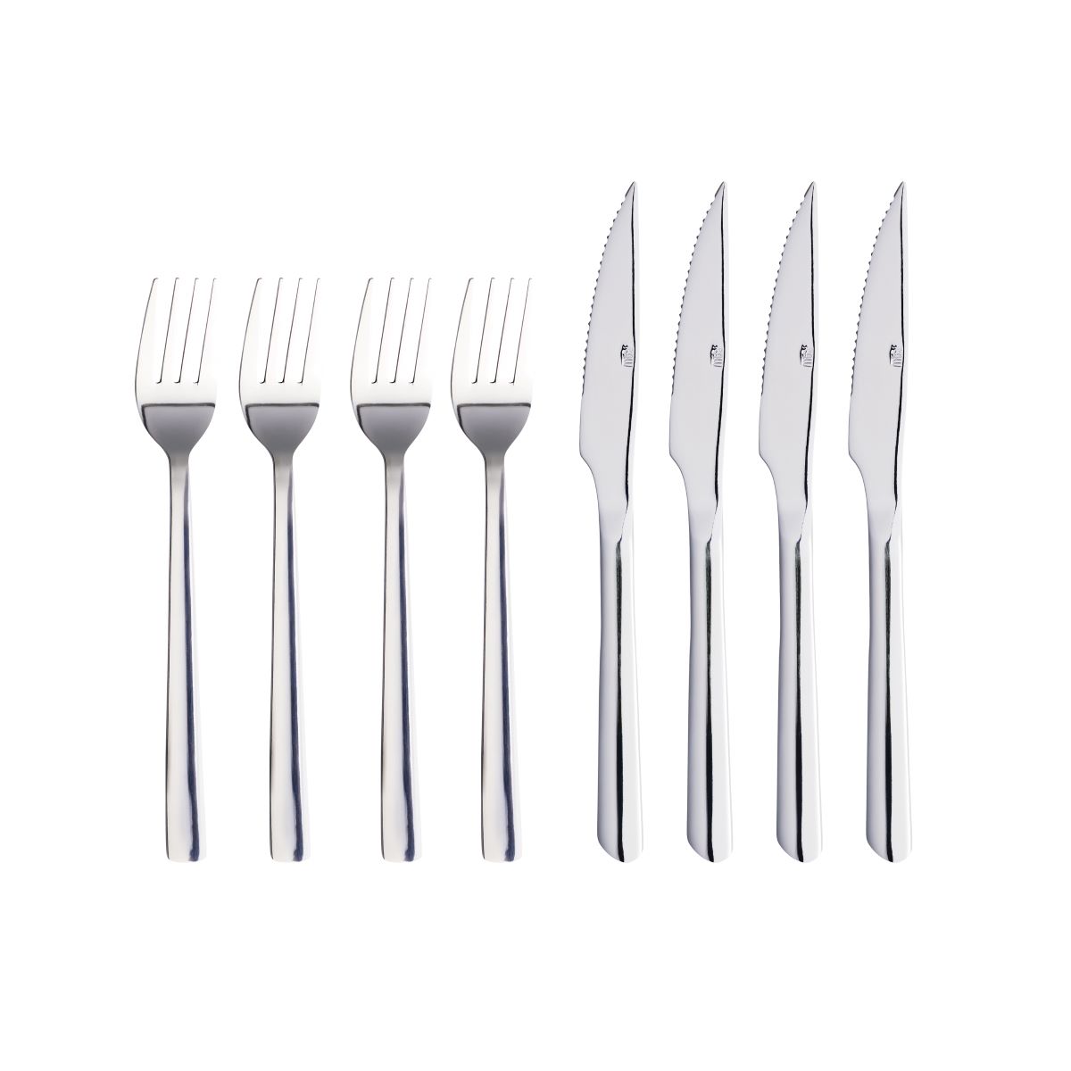 Raw steak bestiksæt 8 dele - stål