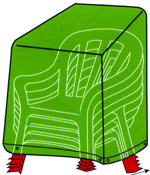 Overtræk til stabelstole 68x68x105cm, PE 110gram/m2