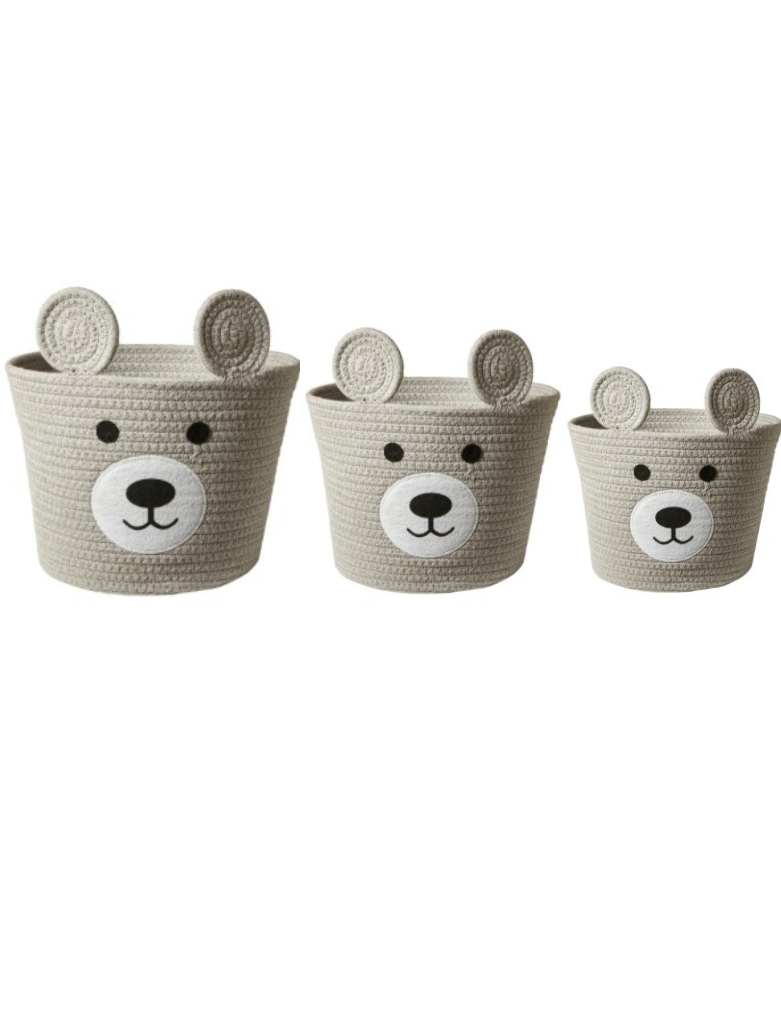 Da'core Kurvesæt med ører 3 dele grå