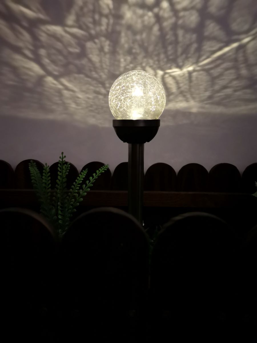 Conzept solarkugle krakeleret med stålspyd 8x34,50 cm 3 stk