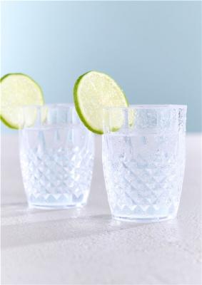 Drikkeglas 25 cl. klar plast 2 stk.