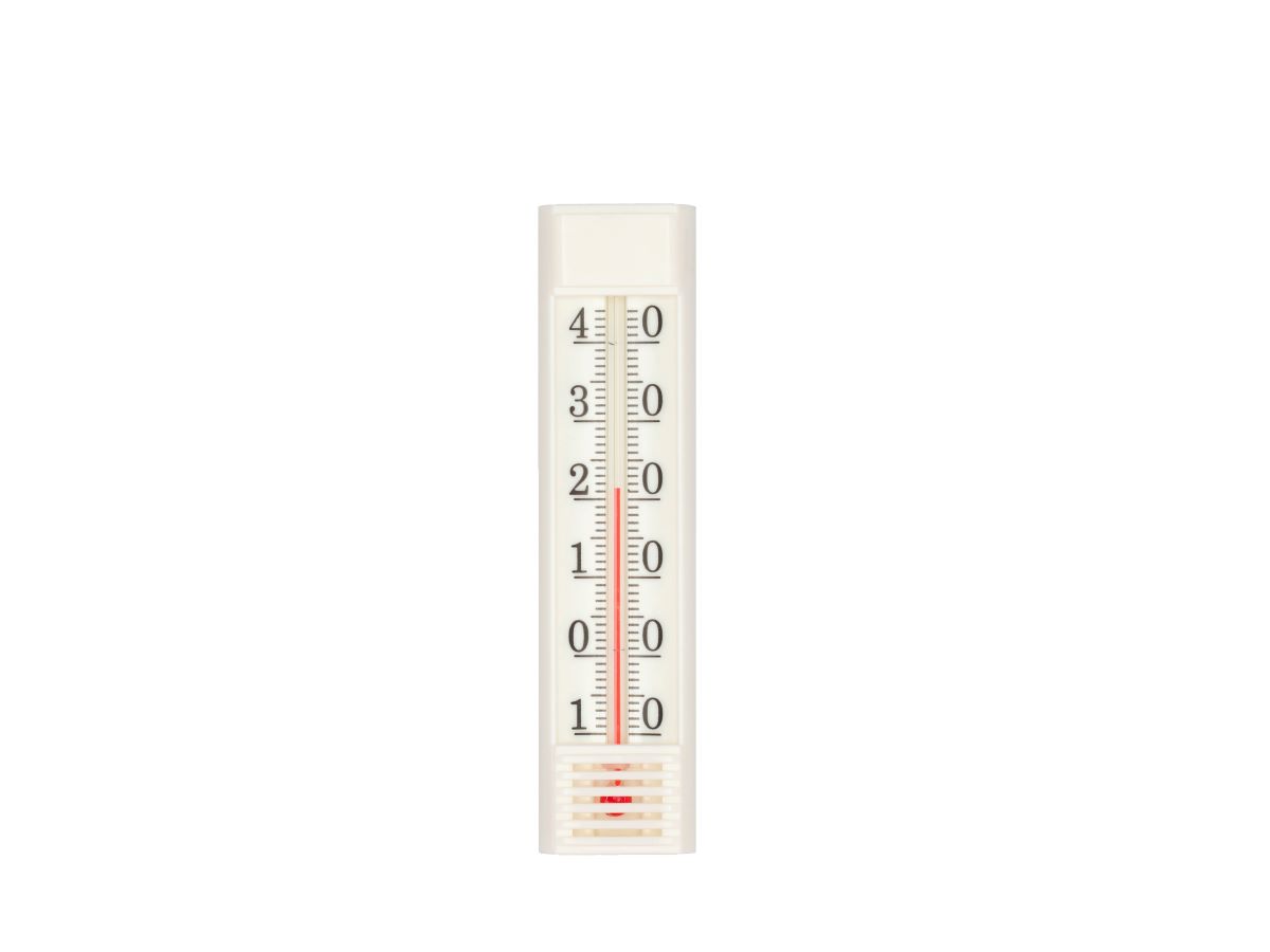 Stuetermometer 16 cm Hvid