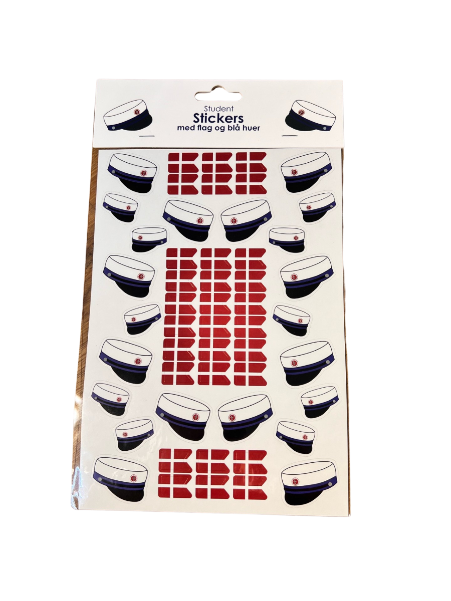 Klistermærker - blå student