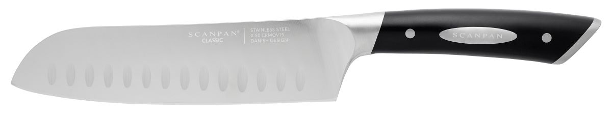 Classic santokukniv med luftskær 18 cm.