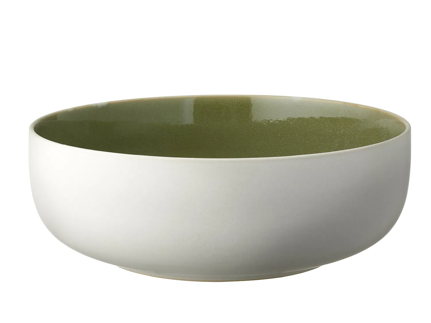 Studio Round North Salatskål Ø 25 cm. hvid/blank grøn