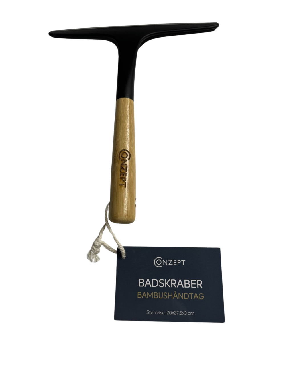Conzept badskraber bambushåndtag 20x27,5x3 cm