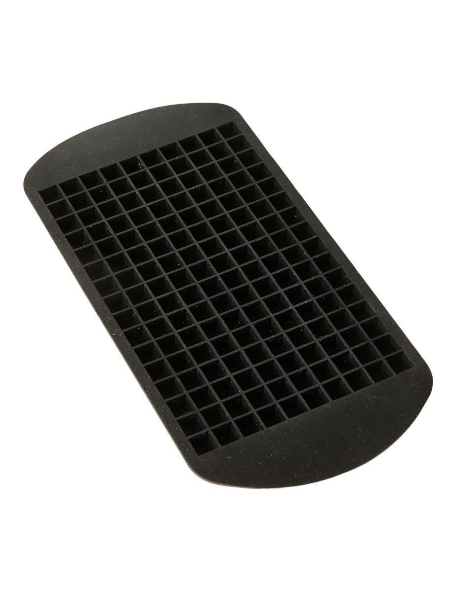 Isterningsbakke silicone mini 160 stk, 24x10,5 cm grå 