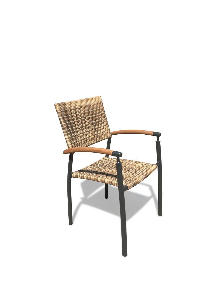 Bella bord 64x75/130 cm + 2 Era stabelstol i flet - Altan / cafesæt