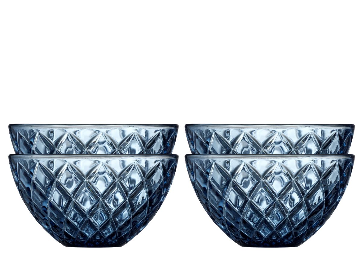 Skål Sorrento 12 cm 4 stk. Blå Glas