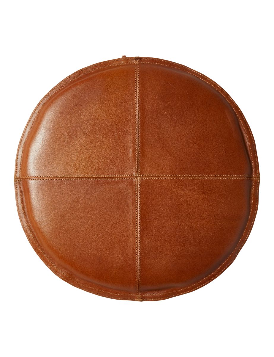 Da'core Sædehynde i bøffellæder Ø 38 cm. brun
