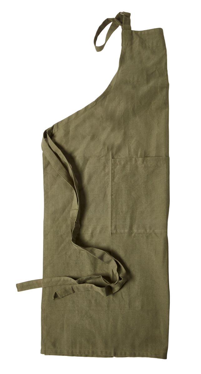 Grillforklæde med lomme uni cross salvie