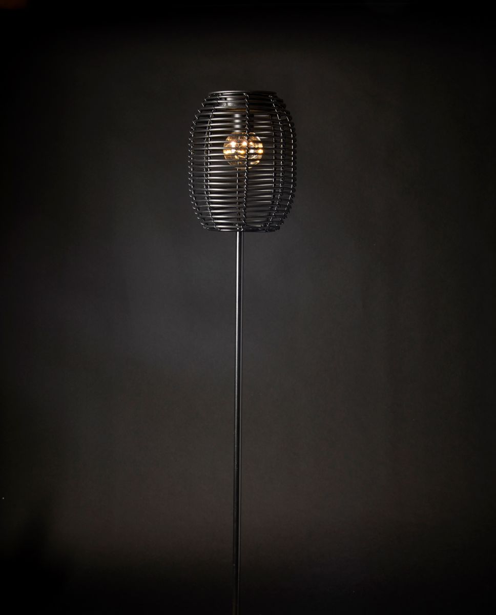 Da'core Solar lanterne med pære og spyd Ø13 x 80 cm Sort