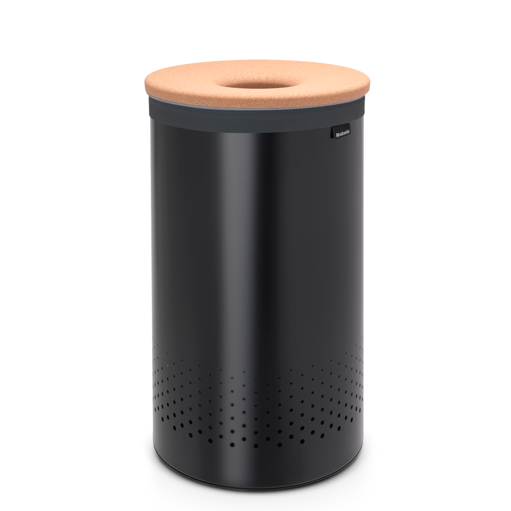 Brabantia Vasketøjskurv 60 Ltr. Cork Låg Black