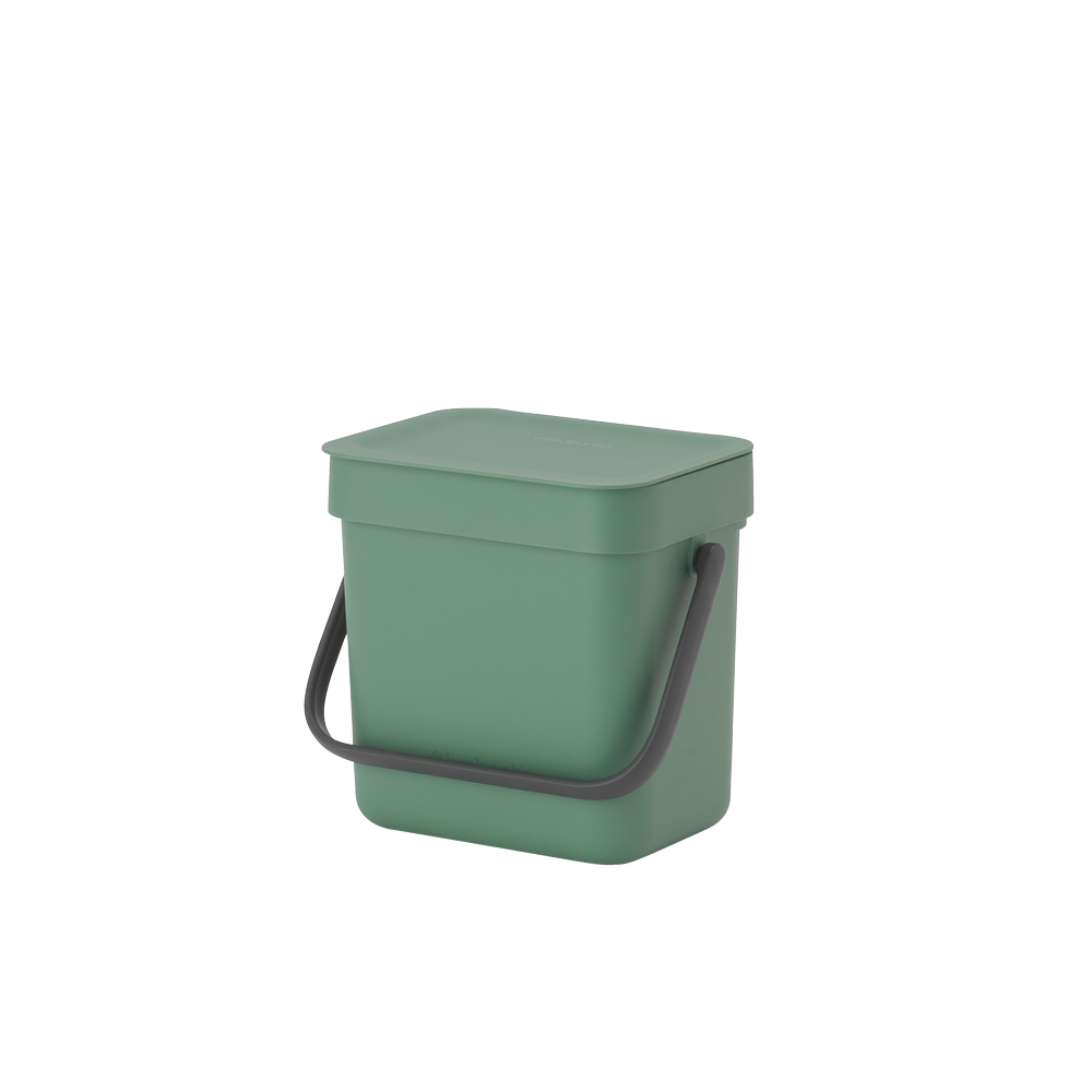 Affaldsspand m/låg sort.kon. 3 liter Grøn