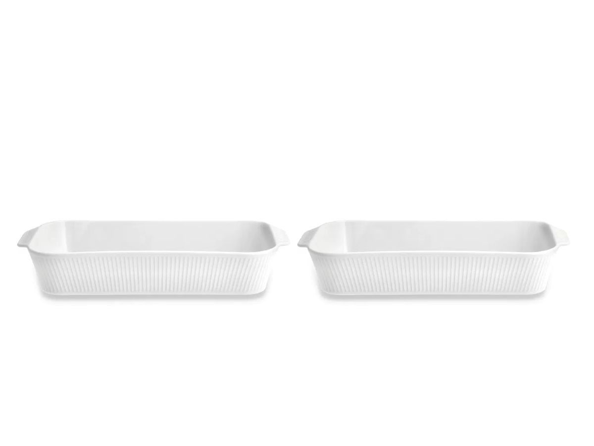 Pillivuyt Plissé fadsæt dybt 35x19x6cm sæt med 2 stk. side by side