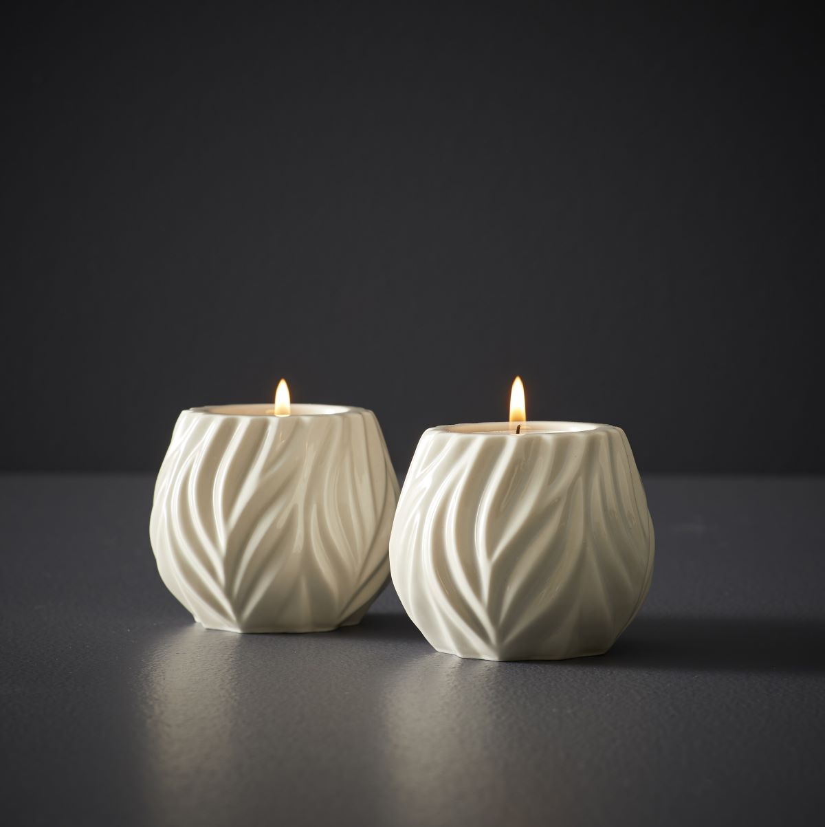 Fyrfadsstage Flame Hvid 2 Stk Morsø