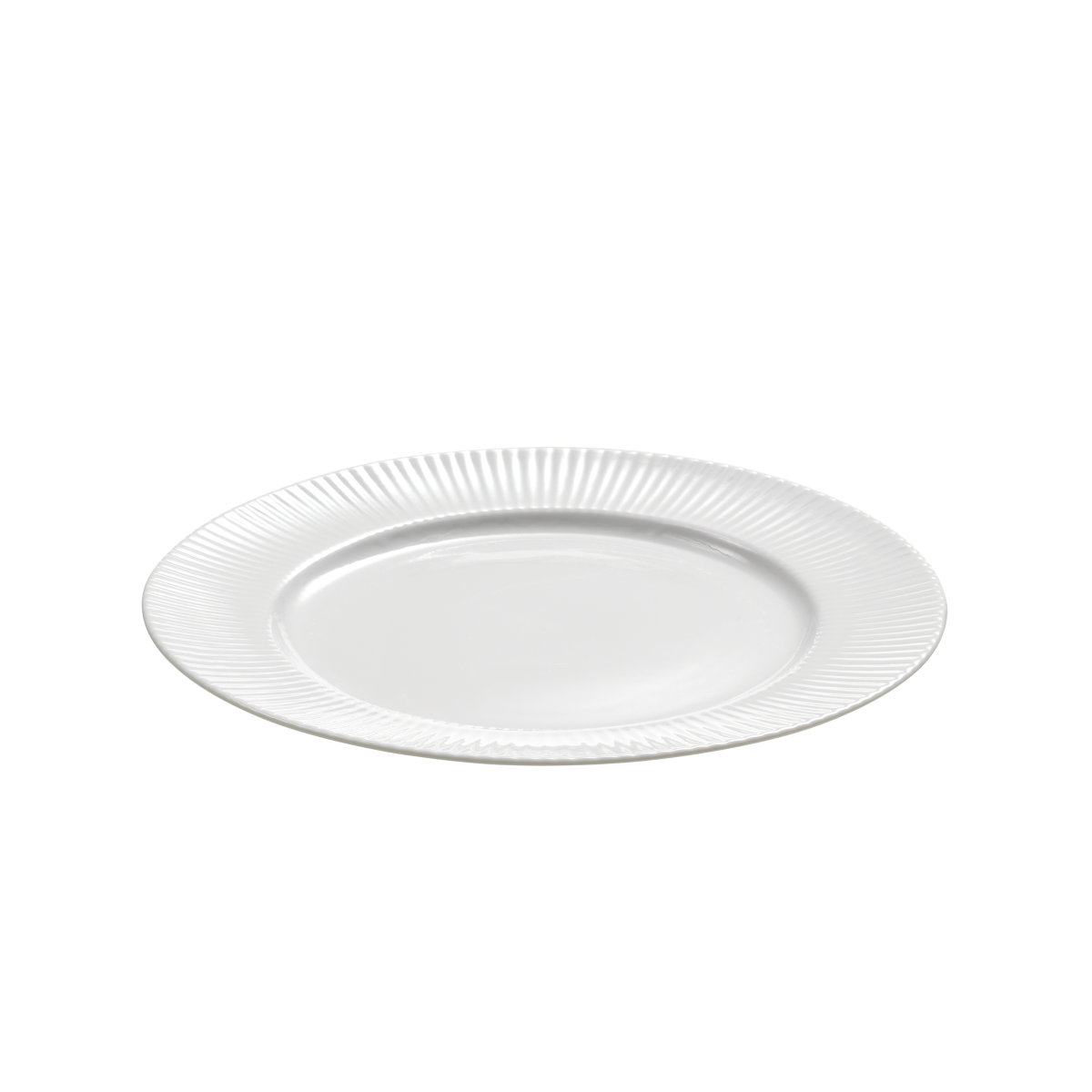 Groovy middagstallerken 26,5 cm. - hvid porcelæn