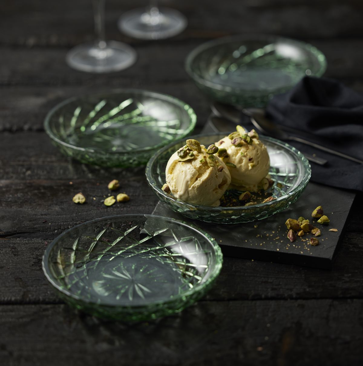 Asiet Sorrento 16 cm 4 stk. Grøn