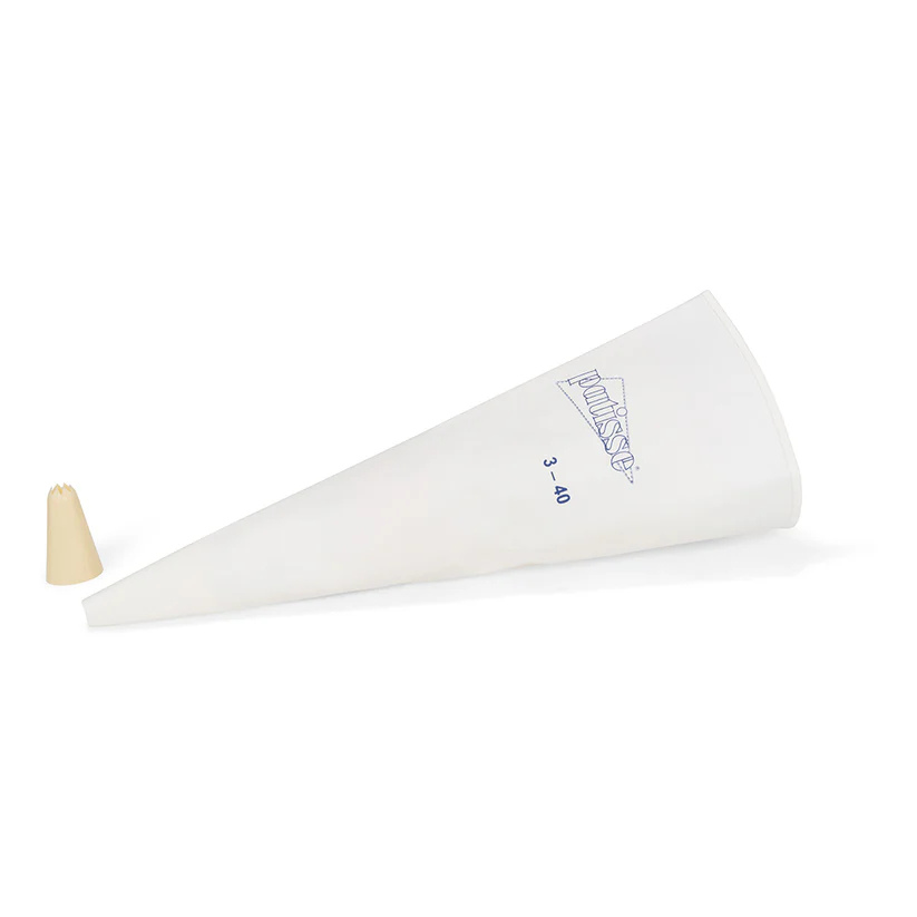 Sprøjteposesæt 40 cm 2 dele Hvid Bomuld/Plast