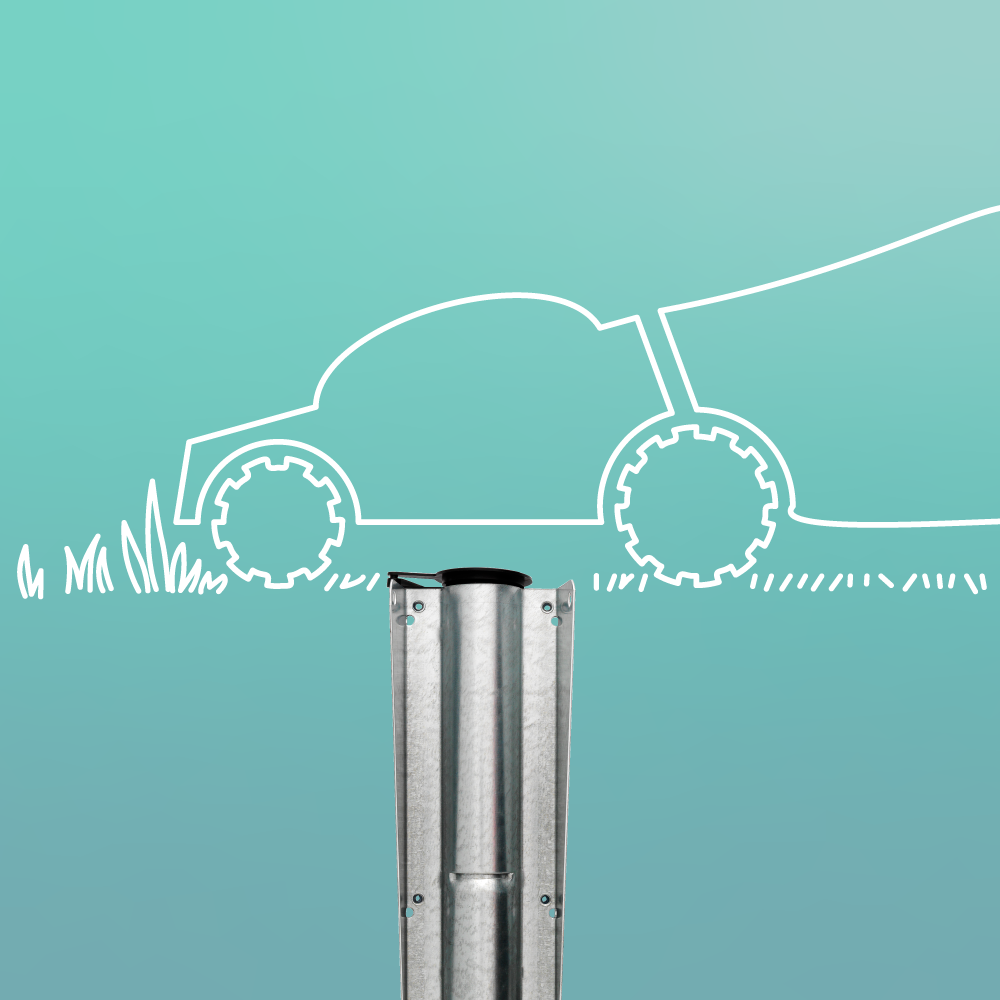 Jordspyd galvaniseret 35 mm rør