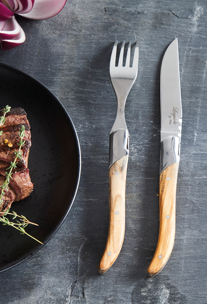 Laguiole by Haws steaknive 6 stk. oliventræ