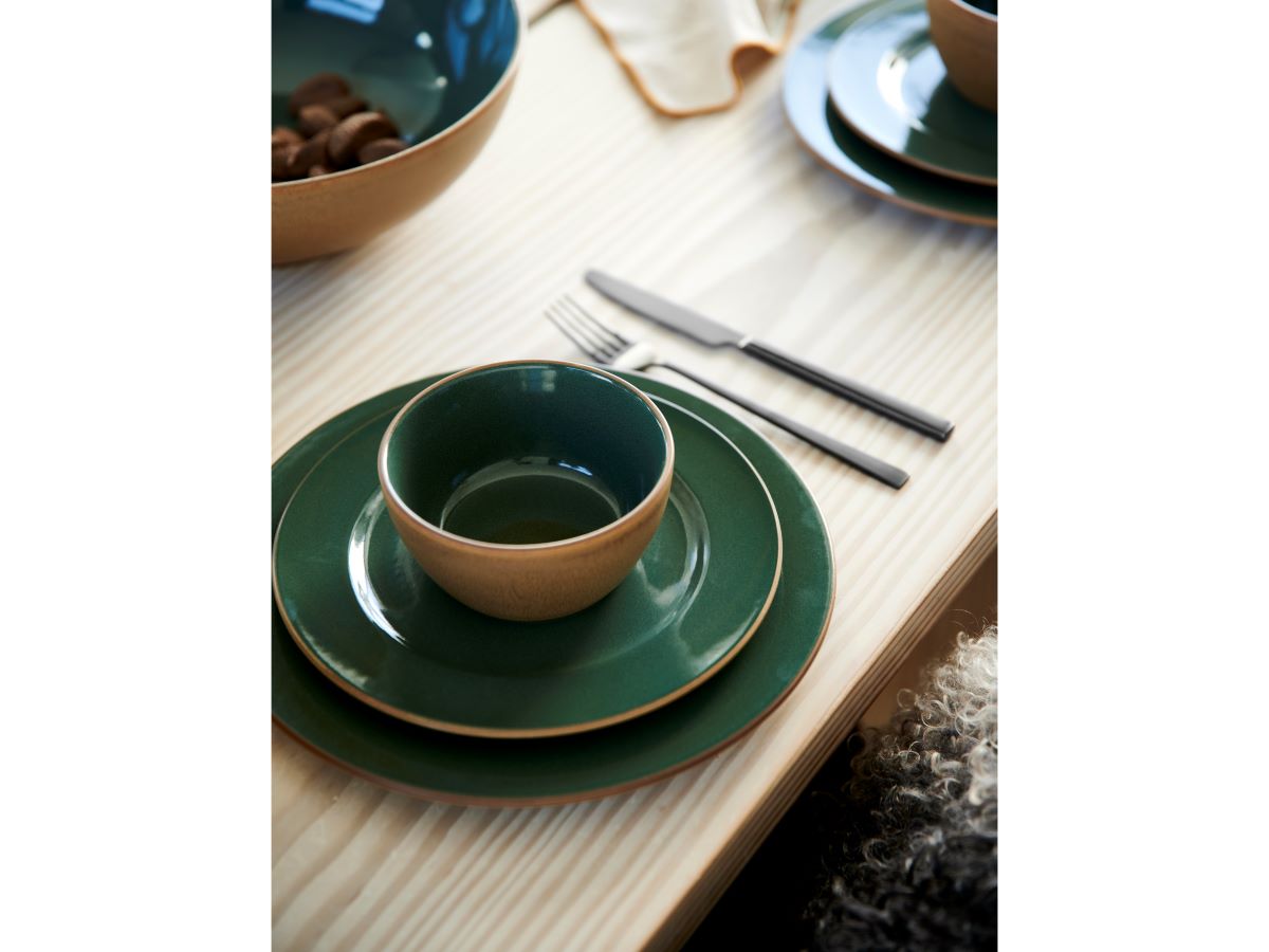 Bitz Wood Frokosttallerken Ø 22 cm. brun/grøn