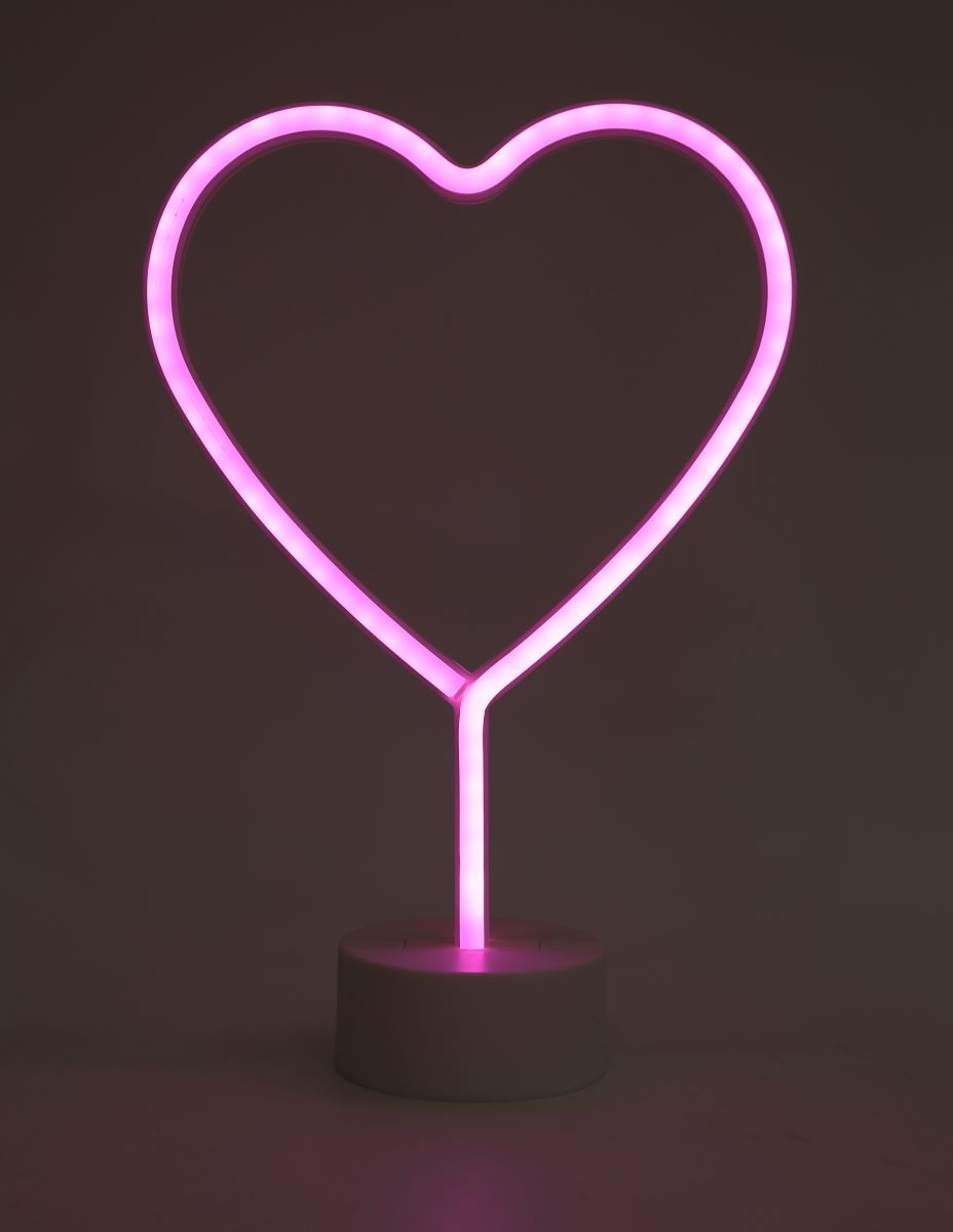 Neonskilt Hjerte på fod