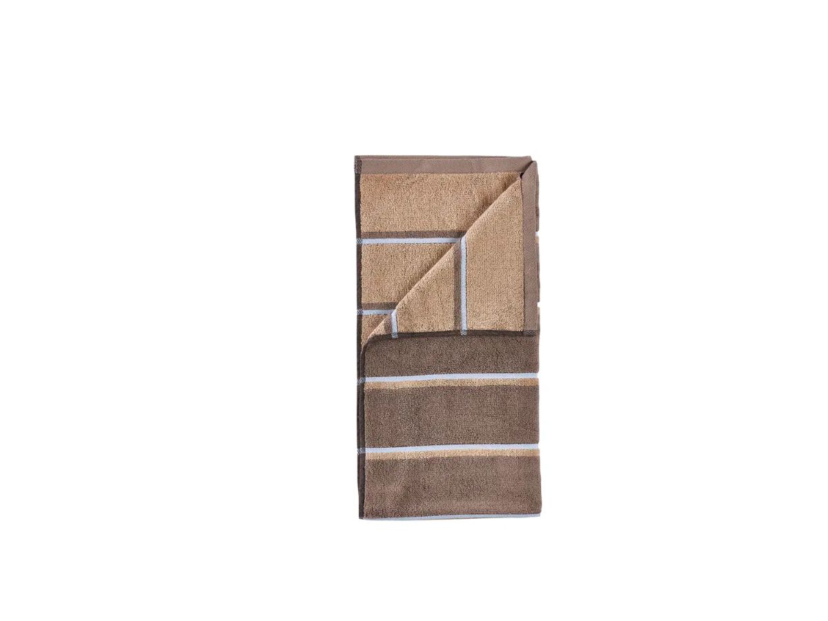 Zone Håndklæde Sauna 50x100 cm. taupe/camel/sky blue