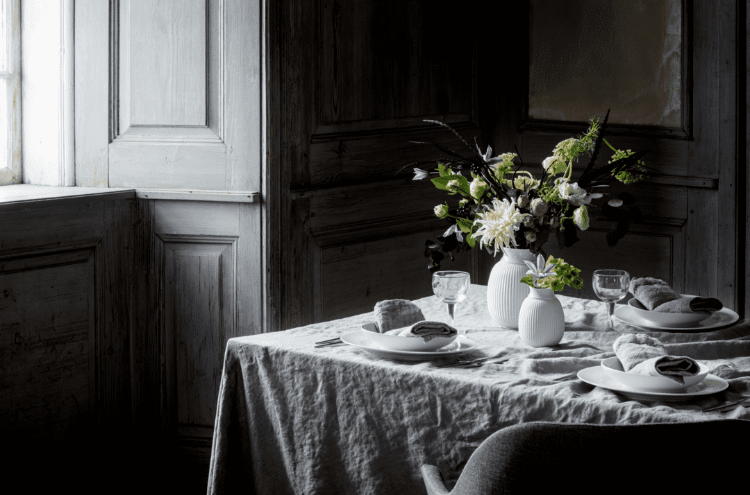 Lyngby porcelæn H17.5 Vase Hvid Curve