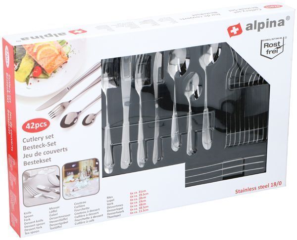 Alpina bestik 42 dele Rf. stål
