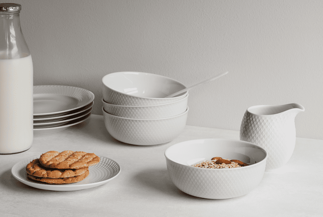 Rhombe Ø15.5 Skål Hvid